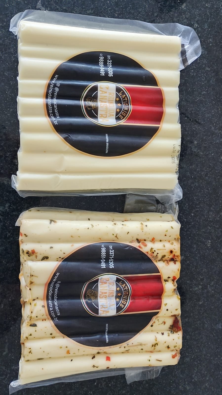 Queijo palitinho puro e temperado